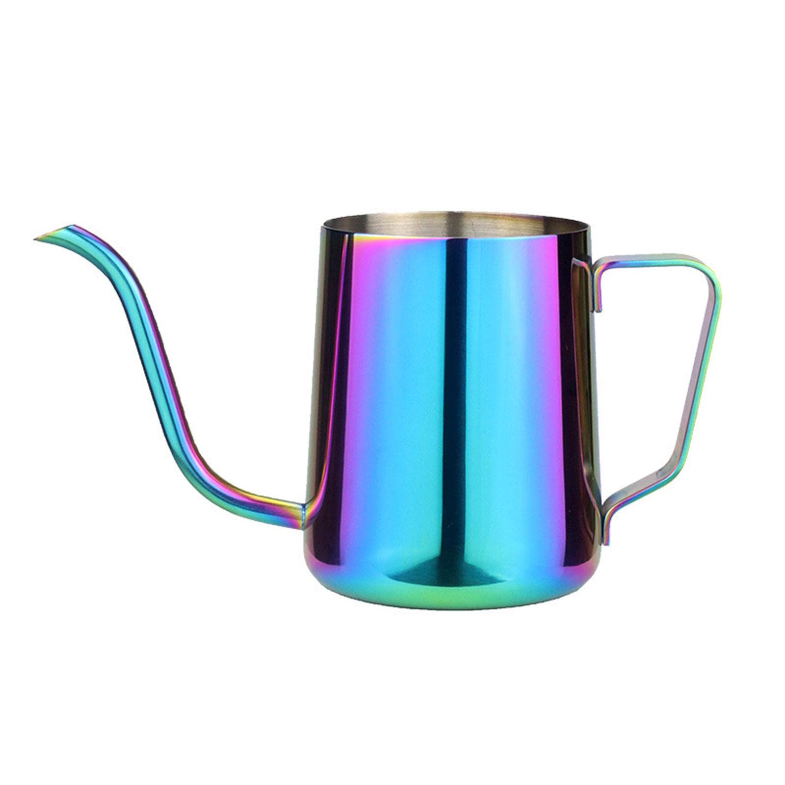YSWPNA Coffee Kettle Gooseneck Spout Coffee Dripper Tea Pot Comfortable Handle Drip Pot for kitchen counter Cafe Home Gifts for Coffee Lover, 350ml Colorful
