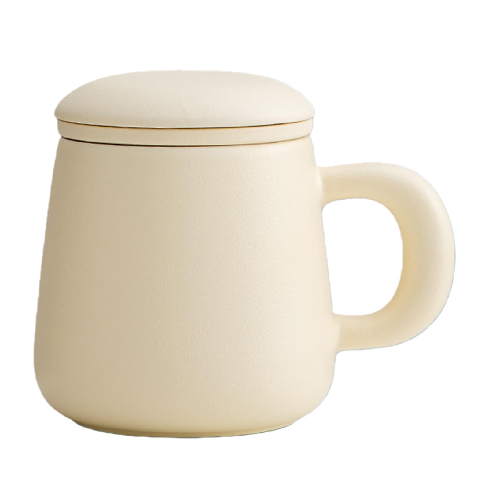 Kubek do herbaty z zaparzaczem i pokrywką, ceramiczny kubek do herbaty liściastej, 400 ml kubek do kawy do parzenia, idealny do domu i biura