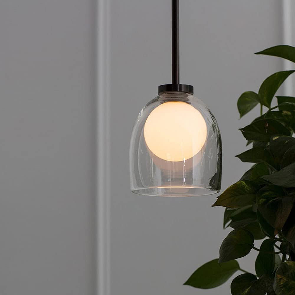 Iluminación colgante gris ahumada moderna para techo de dormitorio