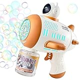 Bubble Gun, Bubble Machine Space Journey, Bubble Blower 360° Leak-Proof Design, Bubble Blaster 12 Holes Rich Bubbles, Automatic Bubble Guns for Kids Toddlers, Party Favors Birthday Gift