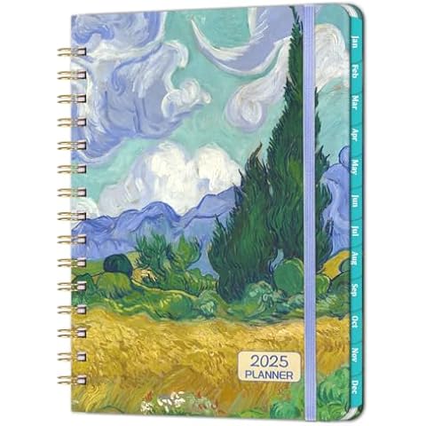 2025 Planner - Jan. 2025 - Dec. 2025, 6.25" x 8.3", 2025 Calendar Planner with 12 Months Tabs, Weekly and Monthly Planner 2025, Highly Efficient Cover