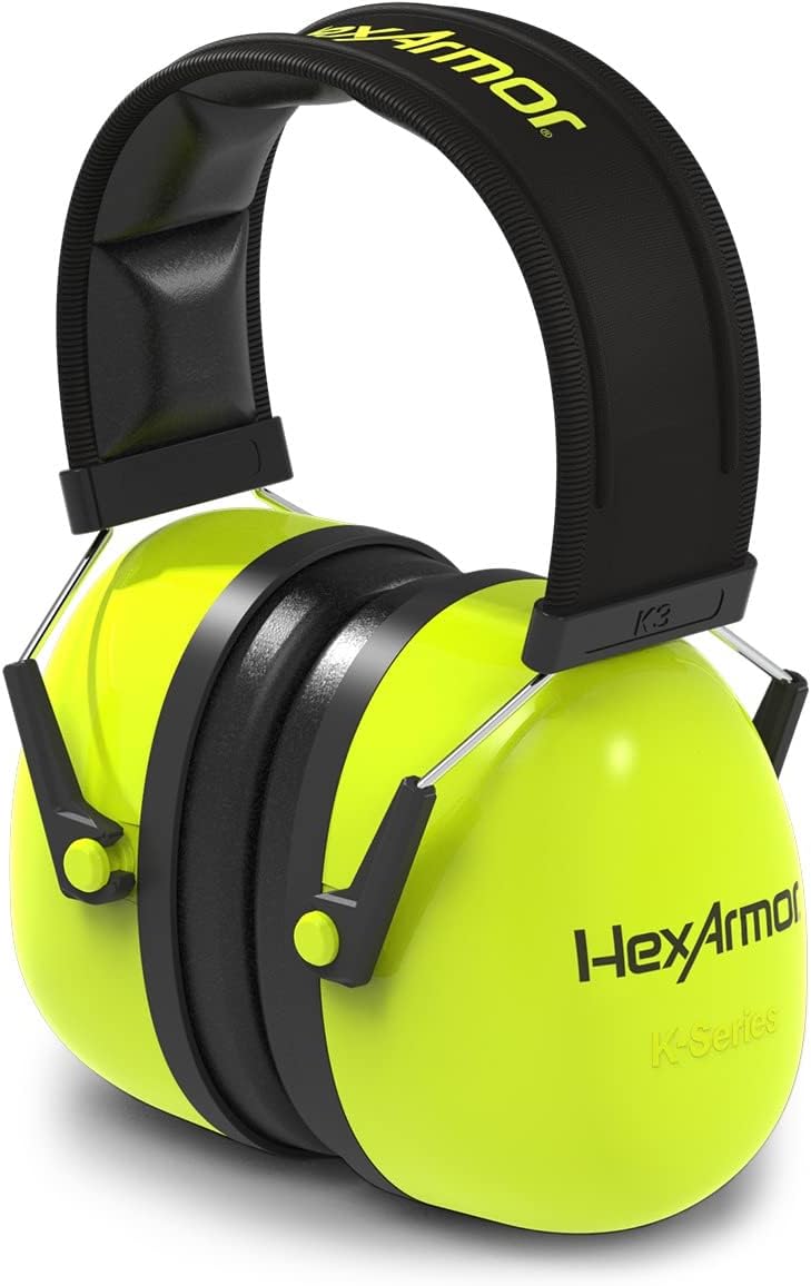 HexArmor K-Series, Adjustable Over-the-Head Hearing Protection Safety Earmuffs, 23-30 dB
