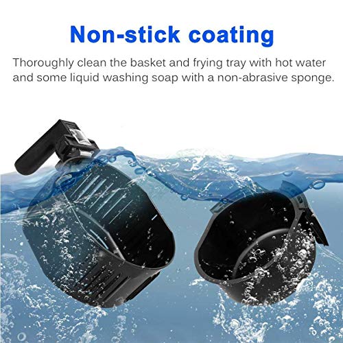 Luftfritteuse 25 l ölfreie elektrische Fritteuse Pommes Frites Maschine mit Zeit- und Temperaturregler zum Braten Grillen Backen aller Lebensmittel 1000W – Bild 7