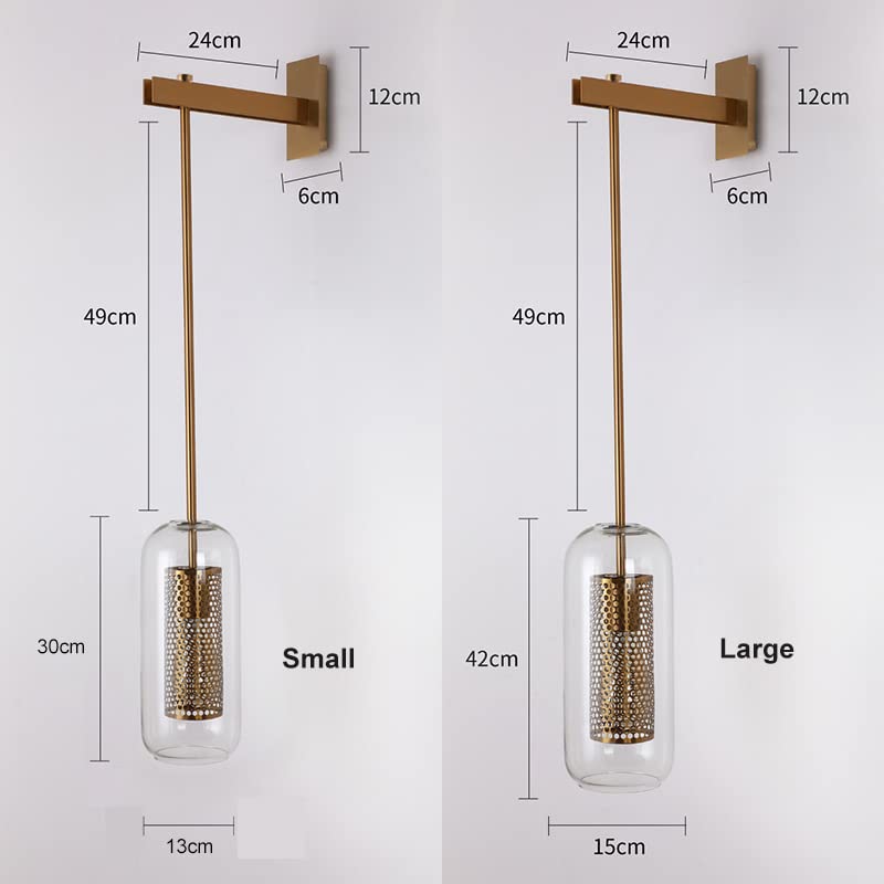 Lámpara de pared moderna negra E27 de 15 cm para pasillo y dormitorio 3