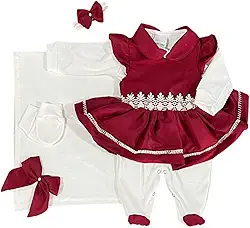 Saída Maternidade Menina Lavínia 05 Peças Roupas de Bebê