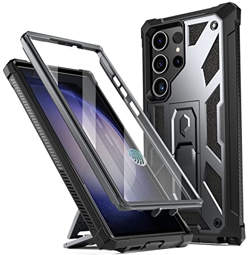 Coque Galaxy S23 Ultra Poetic Spartan intégrale avec protège-écran et béquille
