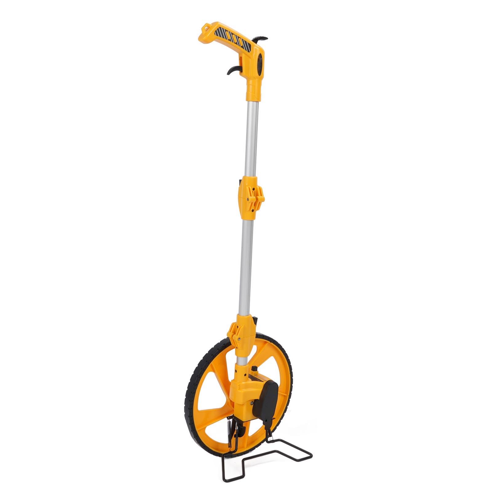 Medición de la Rueda, Plegamiento de Distancia Portátil Medida Wheel, 0-9999.9m, Doble Plegable, una Clave para Reiniciar, Kickstand para Mantener el Soporte