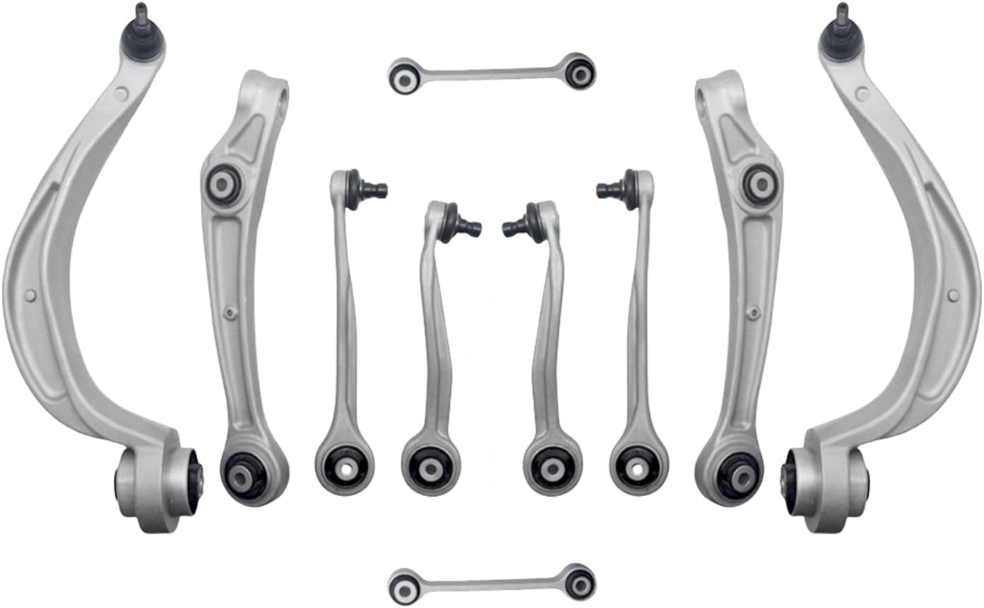 10pcs Front lower control arm Suspension Kit Replacement for Audi 2012 2013 2014 2015 2016 A4/A4 Quattro A5/A5 Quattro S4 S5 RS5 Q5