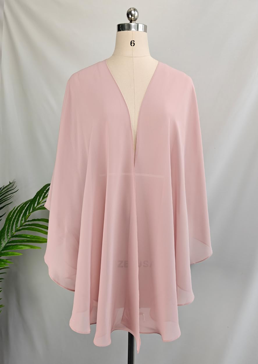 BEAUTELICATE Scialle Donna Elegante per Cerimonia Taglie Forti Chiffon Coprispalle Sheer Stola Donna per Matrimonio Estivo Sposa Abiti
