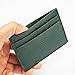 Dark Green Epi leather credit card holder. Handmade Calf leather credit card wallet