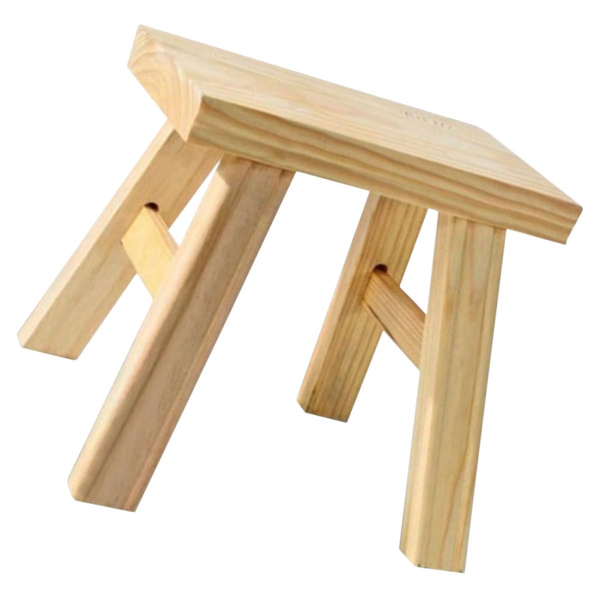 Kinder Holzhocker für Junge Mädchen mit Glatten Kanten und Tragbar Stabiler Tritthocker für Modernes Zimmer und Badezimmer Waschplatz in Khaki Farbe