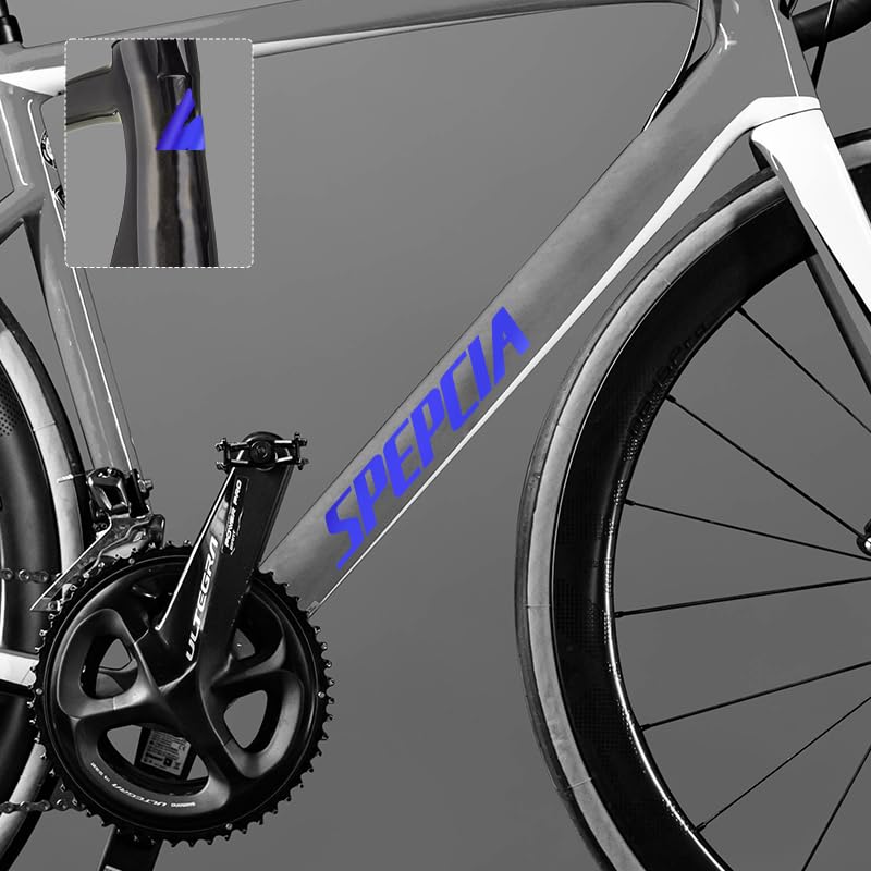 for Specialized Tarmac SL6 Road Bike | Color-Changing Frame Logo Decals, UV-Resistant, Precision-Cut, Multiple Colors for Custom Style (Super-Bright Metallic Sapphire Blue)