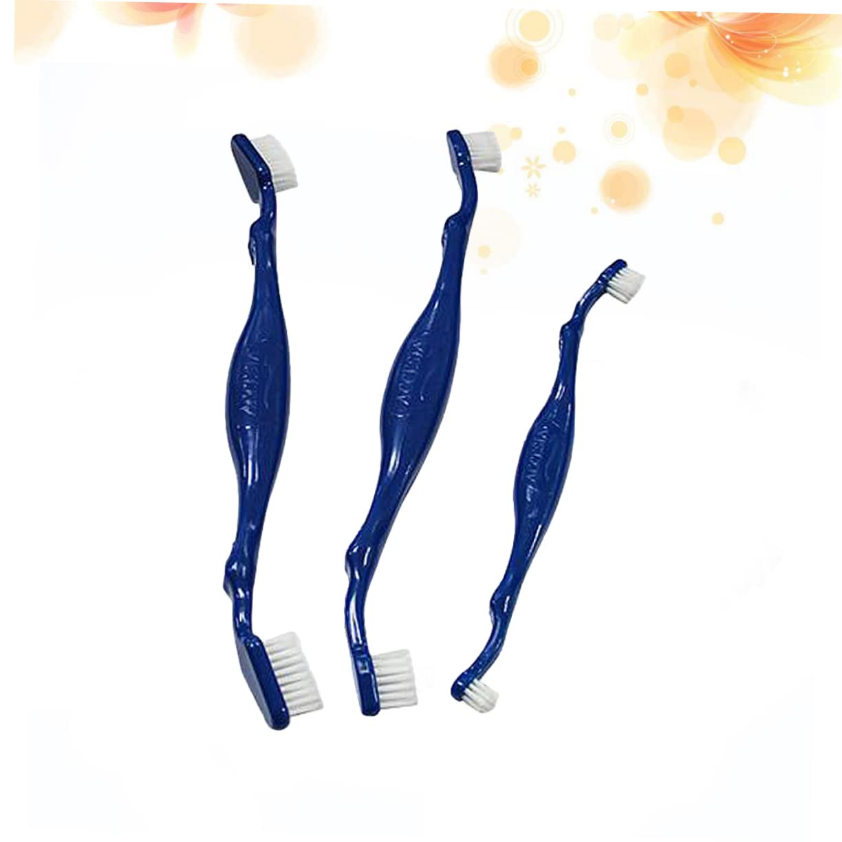 SUPVOX 9pezzi Spazzolino Per Cani Doppia Faccia Con Manici Lunghi e Setole Morbide Kit Completo Per La Pulizia Dei Denti e Massaggio Delle Gengive Degli Animali Domestici