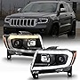 ACANII - For [HID/Xenon Model] 2011-2013 Jeep Grand Cherokee LED Tube Switchback Signal Projector Headlights Headlamps
