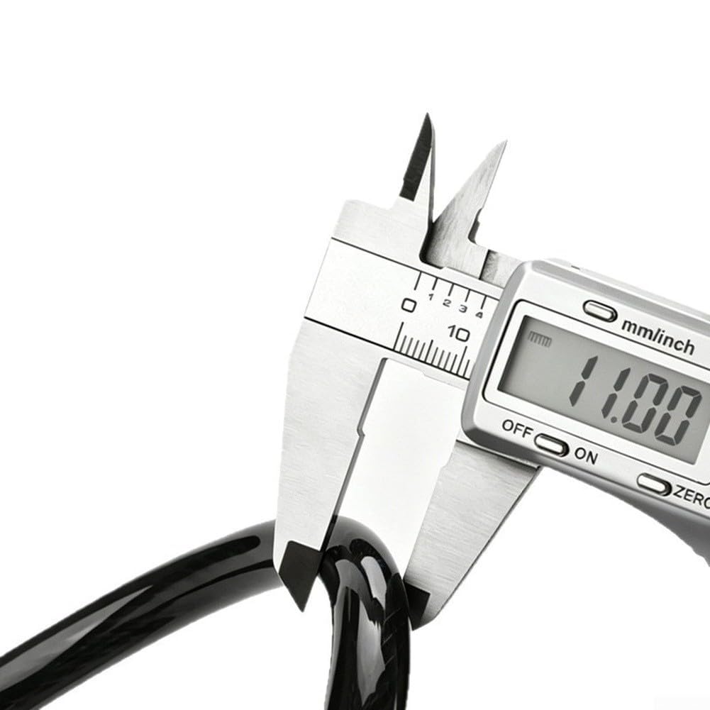 Lucchetto per bicicletta, 11 mm, in acciaio, con combinazione a 6 cifre, antifurto, senza chiave, per ciclismo, nero (A)