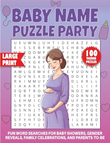 Baby Name Puzzle Party: Fun Word Searches for Baby Showers,