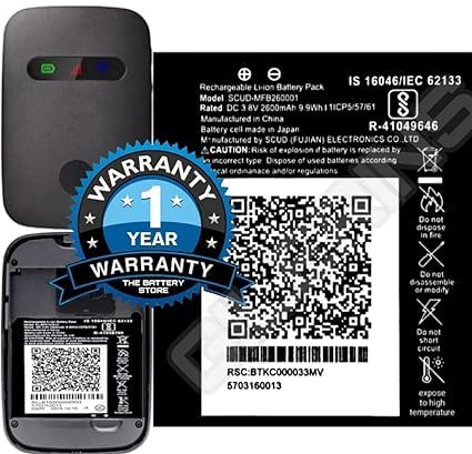 Image of Original SCUD-MFB260001 Battery for JMR540 Hotspot Router Battery (2600mAh) with 1 Year warrenty**** (V00000896)