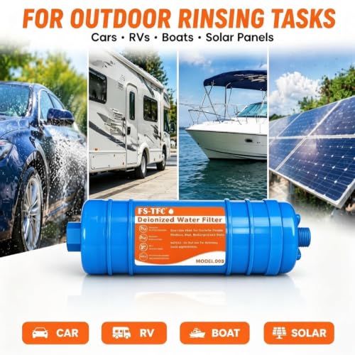 Image of Spotless Car Wash Inline Water Filter, Deionized Water Filter, 100% Spot-Free Result, Works for All Vehicles, RV, Motorcycles, Windows, Boats, Planes and More