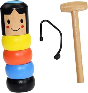 SAFIGLE Props Unbreakable Puppet Recover Puppet Wooden Puppet Performance Doll Bamboo Funny Linger