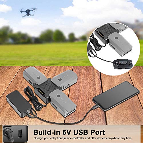 Hky Battery Charger Compatible With Dji Mavic Pro/ Mavic Pro Alpine/ Mavic Pro Platinum Rc Drone/ Mavic Intelligent Flight Battery & Remote Controller 50W Dji Mavic Charger Power Supply Adapter #TOP1