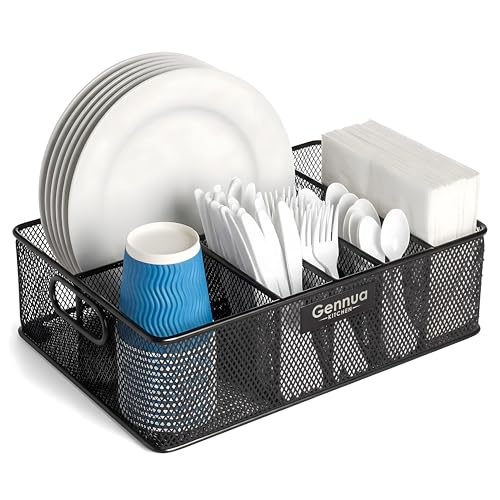 Gennua Kitchen Paper Plate Organizer for Cabinet,...