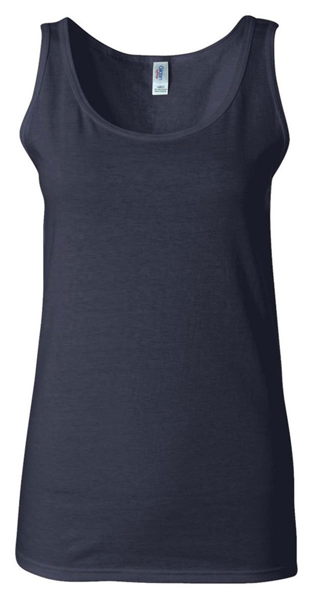Gildan Ladies Soft Style Tank Top Vest (XL) (Navy)