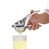 Zitronenpresse Edelstahl, Rostfrei, Spülmaschinenfest, Robuste & Stabile Manuelle Saftpresse, für Zitrusfrüchte, Orangen, Limetten, Granatapfel