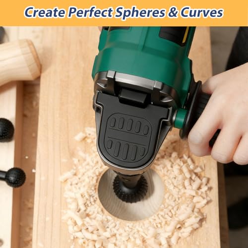 Qivine Kugelfräser Holz, 3Pcs Holzfräser für Winkelschleifer Ø 25mm+ 30mm+ 40mm, Rotierender Kohlenstoffstahl Holzbearbeitungswerkzeuge für Bohrmaschine, Schleifen und Trimmen (M14 Gewinde)