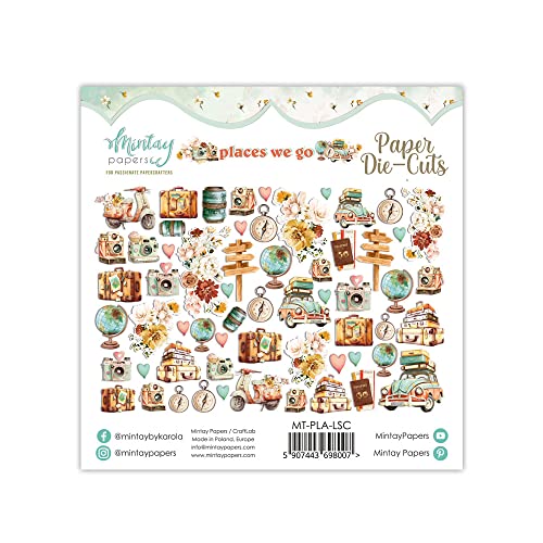 Mintay Papers Places We Go - Complete Collector’s Designer Pack With 12X12 Paper Set, 6X6 Paper Pad, 6X8 Paper Pad, Elements, Die-Cuts And Decorative Chipboard #TOP3