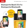 KODAK Dock Era Stampante Fotografica da Scrivania 10 x 15 cm, 10 Fogli, Stampante Smartphone con Dock & Bluetooth per iPhone & Android, Stampe a Colori Istantanee, Sublimazione 4PASS