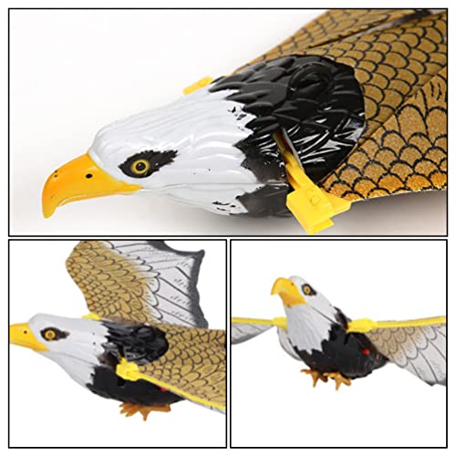 Gadpiparty Electronic Flying Eagle Toy Simulation Bird Funny Interactive Cat Toy For Cats Flying Bird Flashing Music Toy Automatic Hanging Eagle Animal Figure, Battery Not Included #TOP4
