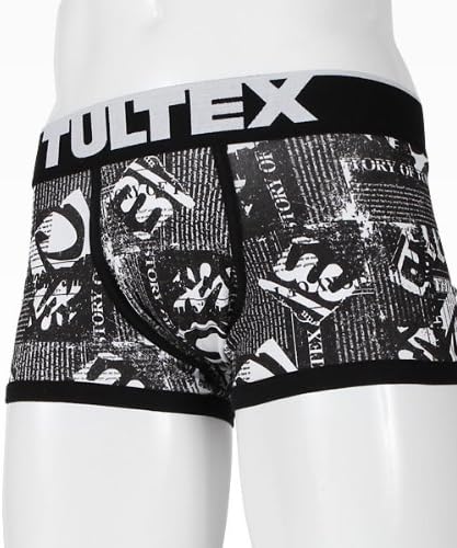 Amazon Tultex タルテックス モノクロニュースボクサーパンツ メンズ ブラック L ローライズ ボクサーパンツ ブランド ボクサー 男性下着 下着 メンズ ボクサー 通販