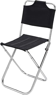 Silla de camping – Taburete de camping | Silla de pesca portátil plegable Silla ligera Respaldo Multifuncional Silla Plegable Silla de Pesca Barbacoa Taburete con respaldo para senderismo al aire