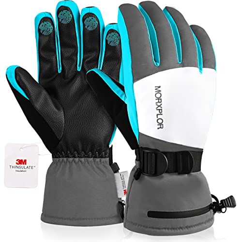 Morxplor Ski Snow Gloves For Men Women,3M Thinsulate Insulated Warm Winter Snowboard Gloves,Waterproof Windproof Winter Touchscreen Snowmobile Gloves For Cold Weather #TOP3