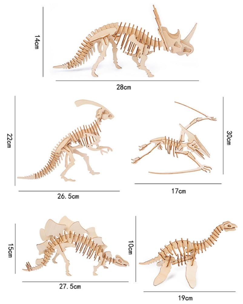 Puzzle 3D di Scheletro di Dinosauro Fai-da-te, Giocattolo Creativo STEM