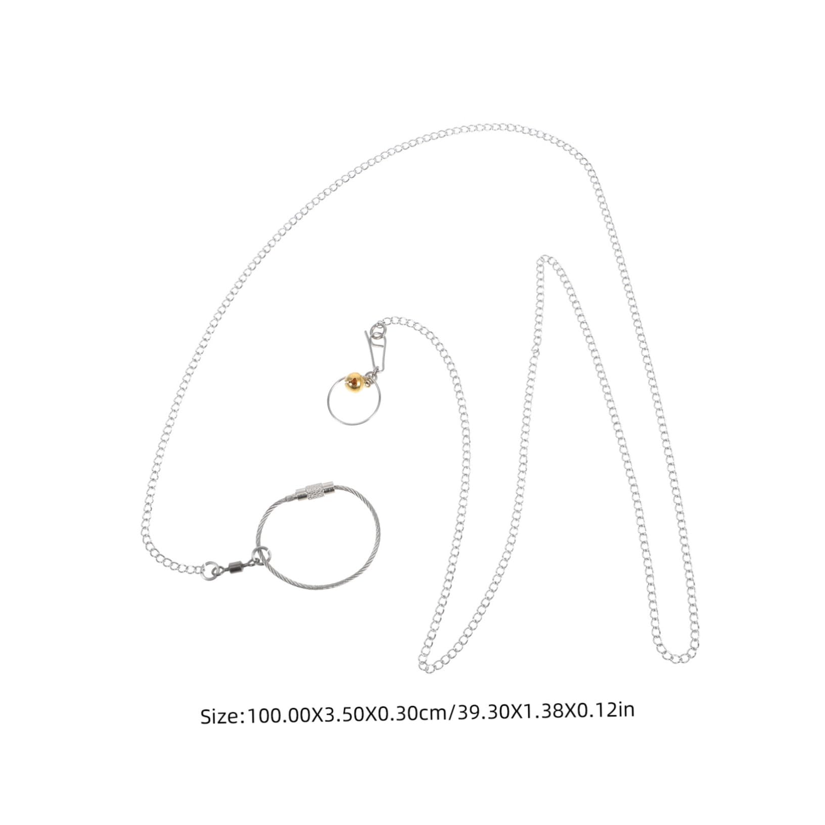 VANZACK Bird Chain Collar for Parrots Stainless Steel Comfort-fit Bird Harness Leash