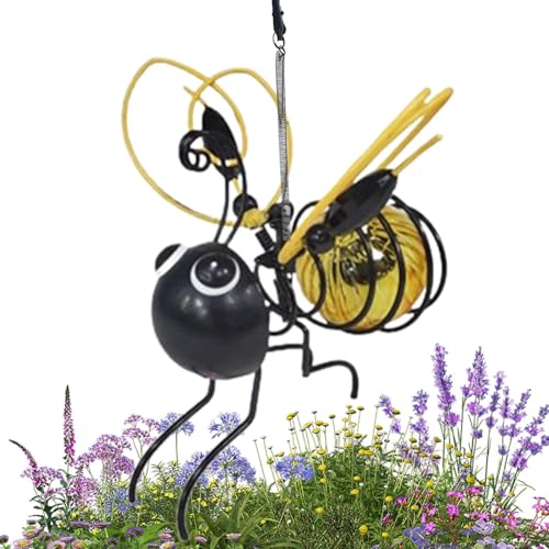 Luces solares de abeja, luces solares para exteriores, resistentes a la intemperie, decoración ligera para patio, balcón, césped, Pascua, inauguración de la casa