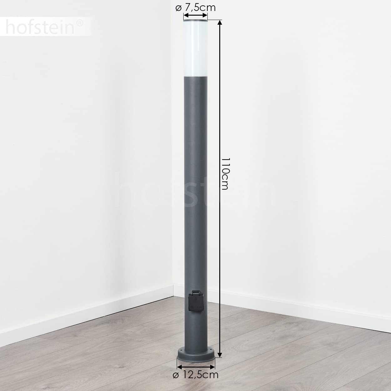 Outdoor Light Caserta, Modern Bollard Light Made Of Stainless Steel