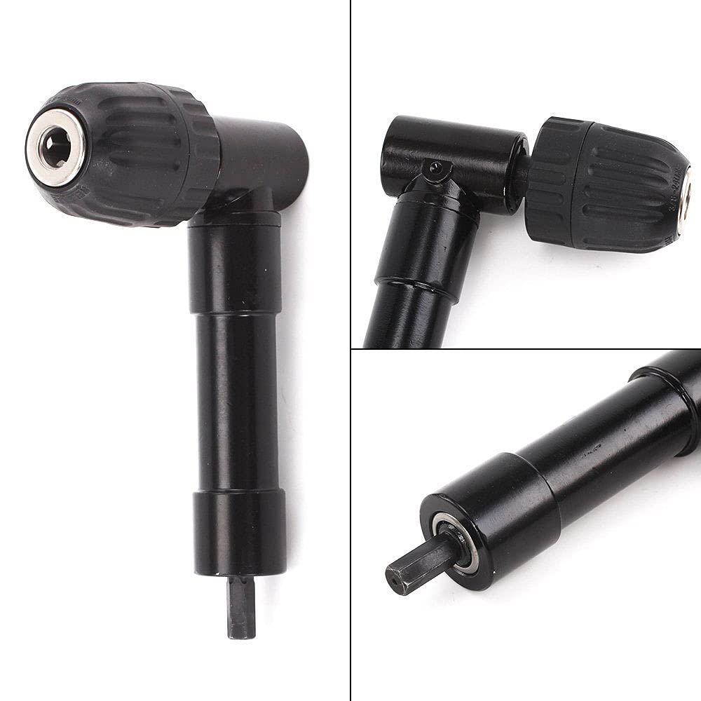 Foret à angle droit, 0,8–10 mm, extension courbée à 90 degrés, adaptateur convertisseur de perceuse sans clé pour espace de travail étroit