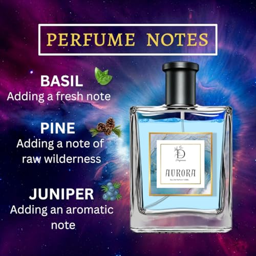 Image of DIONII AURORA Unisex Eau De Parfum Perfume | Long Lasting Aquatic Fragrance With Basil & Pine, 50 ML