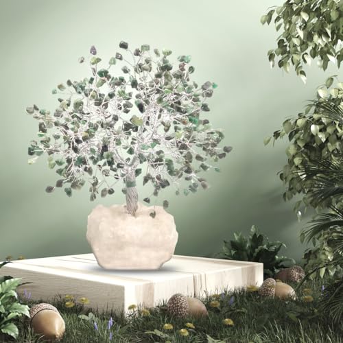 Emerald Crystal Tree – 500 Beads | Healing Gemstone Tree for Pros...