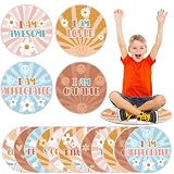 Tinideya 12 Pcs Kids Carpet Circle Seats for Class 16 Inch Round Classroom Rug Back to School Floor Cushions Soft Educational Mat Non Slip First Day of School Learning Playing Areas(Motivational)