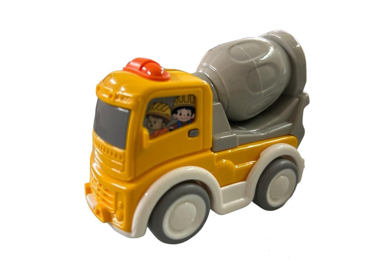KRIREEN City Building Toys for Kids, Friction Powered, Automatic Rotating Functions, The Push and Go Vehicles Toy Set Makes a for Boys and Girls. Multicolour, Pack of 1 2