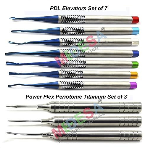 Generic M-9061 16 Pcs Dental Root Elevator Pdl Small Root Extracting Proximators Luxating Elevators Dental Flex Periotomes Atraumatic Extraction Periodontal Ligament Cut Surgery Knifes thumb #1