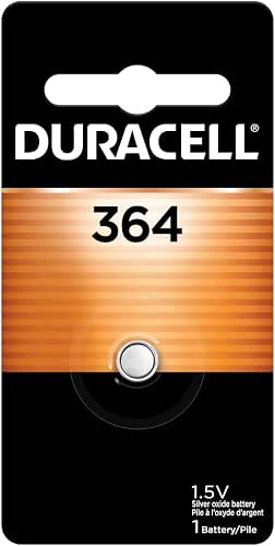 Duracell 364 Silver Oxide Button Battery, 1 Count Pack, 364