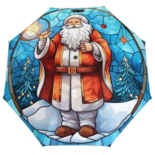 Parapluie de Noël compact pour le voyage et les trajets sous la pluie