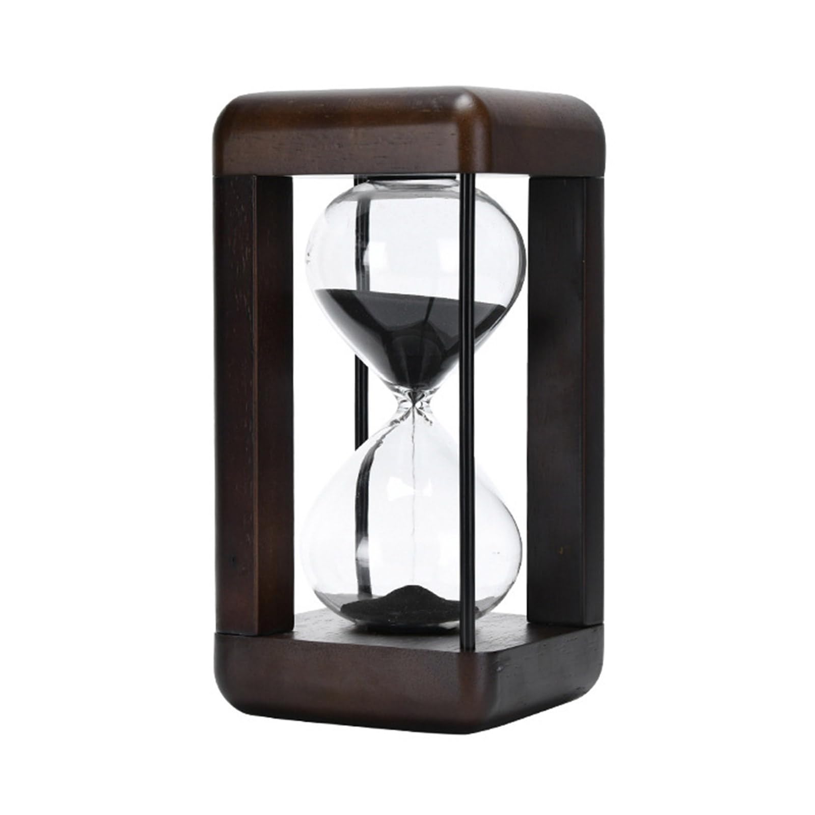 Moderno temporizador de madera grande de 30/60 minutos con arena blanca y negra para actividades cronometradas y decoración, herramienta de gestión del tiempo