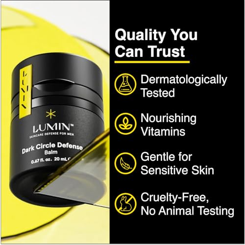 Lumin, Men's Dark Circle Defense Balm, Anti-Aging Korean Formulated Eye Cream Treatment for dark circles fine lines - Image 4