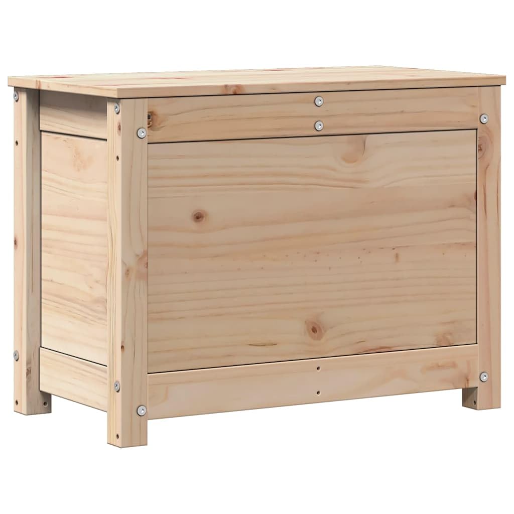 Truhe 60x32x45,5 cm Massivholz Kiefer | Deckel mit Gasdruckfeder, Reichlich Stauraum, Robust und Stabil, Mit Montageanleitung