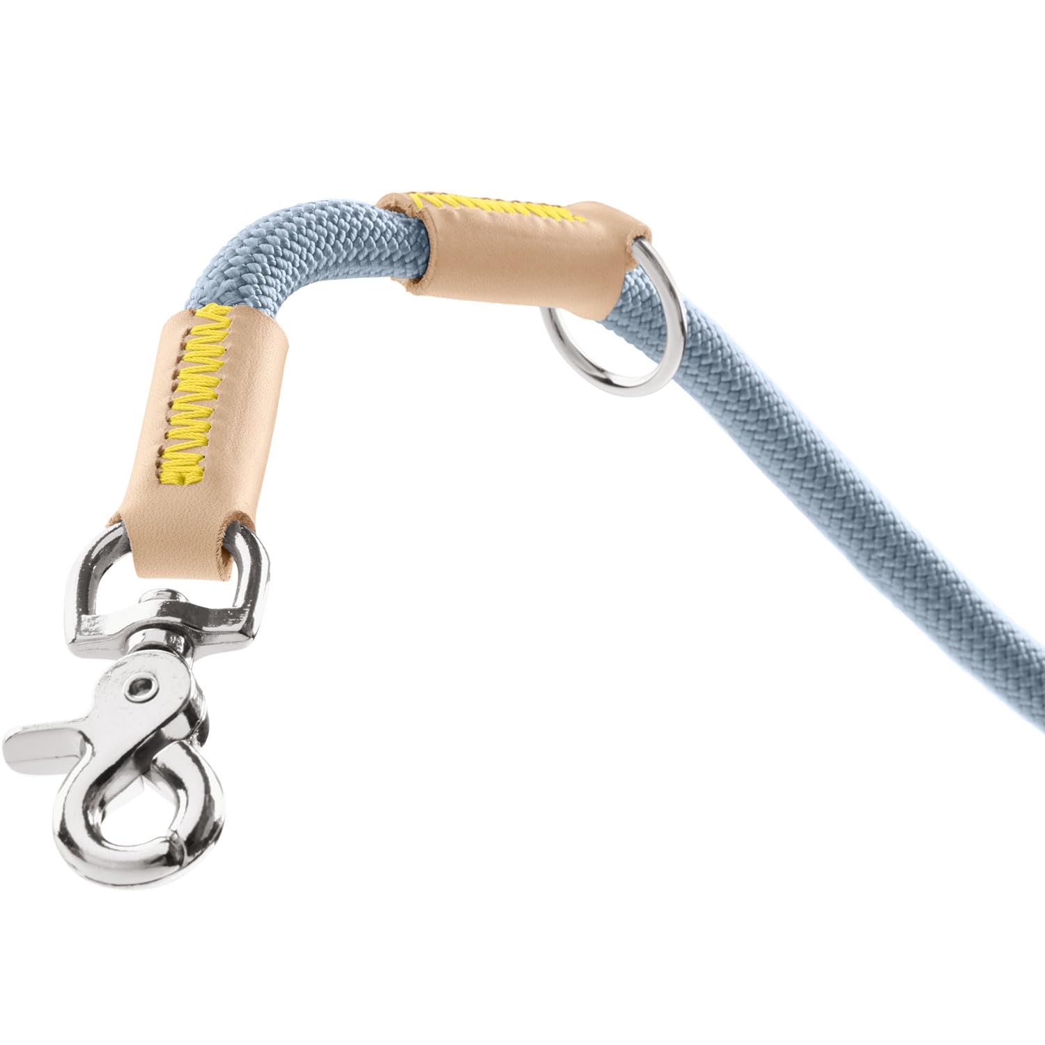 HUNTER Correa Ajustable para Perros Malia, Color: Azul Paloma/Natural, Cuerda Flexible y Piel Resistente, Ajustable en 3 Posiciones, Ligera, Resistente, Aspecto Moderno, Fabricado en Alemania, tamaño